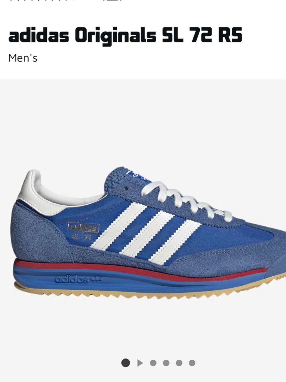 adidas Originals SL 72 RS Blue & White Sneakers size men’s US 8/ UK 7.5